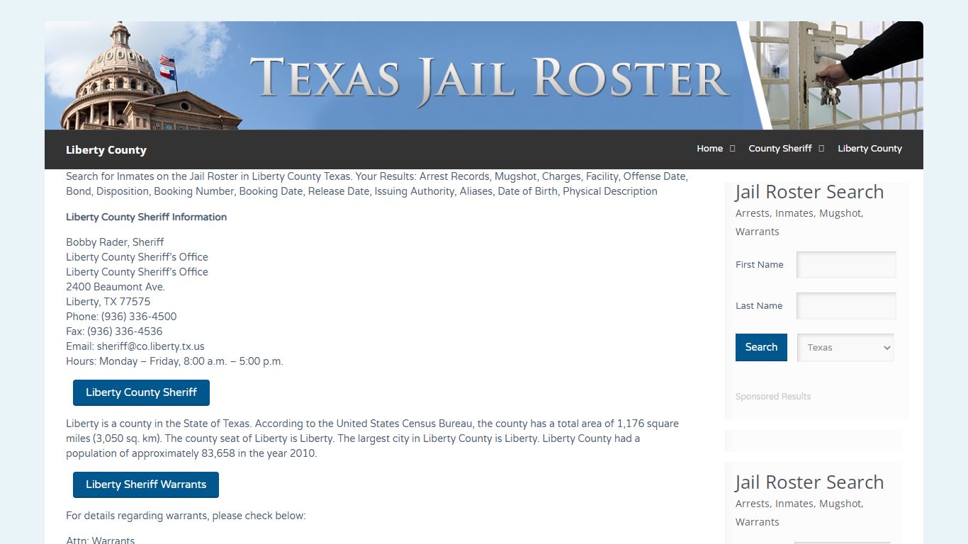 Liberty County Texas Jail Roster