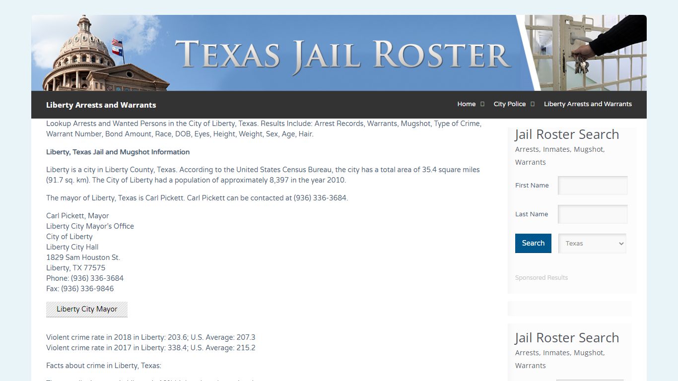 Liberty County Texas Jail Roster